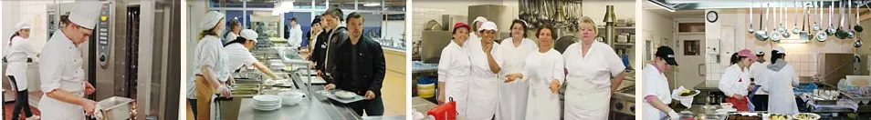 Das Team der Alraune Schulgastronomie in den Küchen